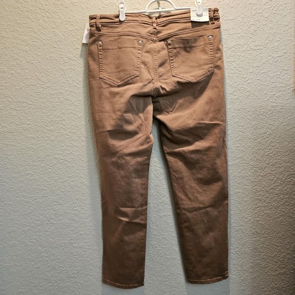 J. Jill Womens 14 Denim Vicuna Brown Slim Ankle Authentic Fit Jeans Inseam 27.5” - Picture 3 of 6